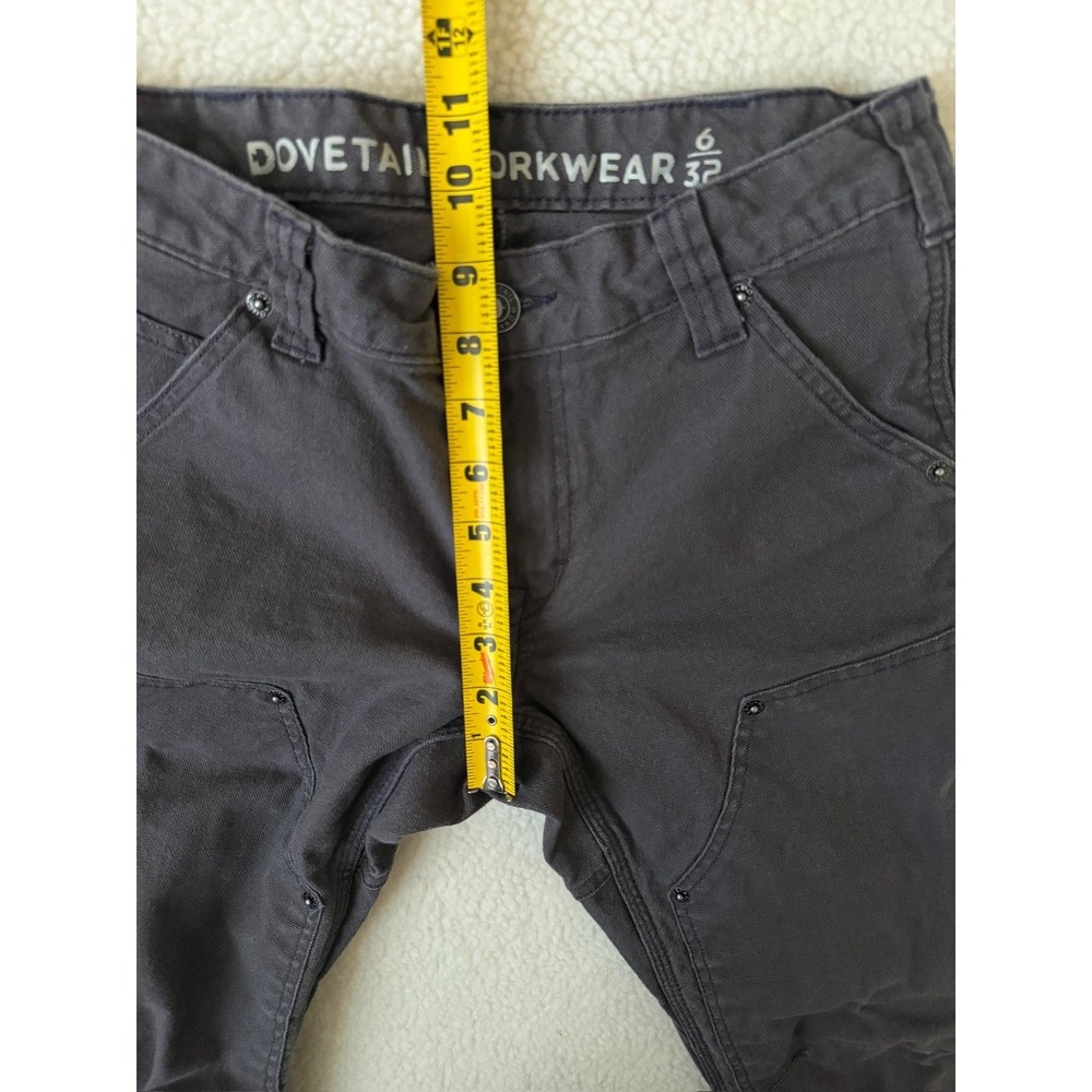 Dovetail Workwear Britt Utility Pants Womens 6 Gray Double Knee Carpenter Canvas - Picture 11 of 14